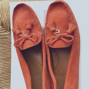 Coach loafers - Women's size 7.5 B - Orange Suede